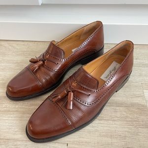Mezlan Leather Tassel Dress Loafers 9.5